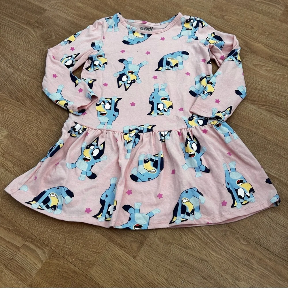 Disney adorable Pink and blue Bluey dress